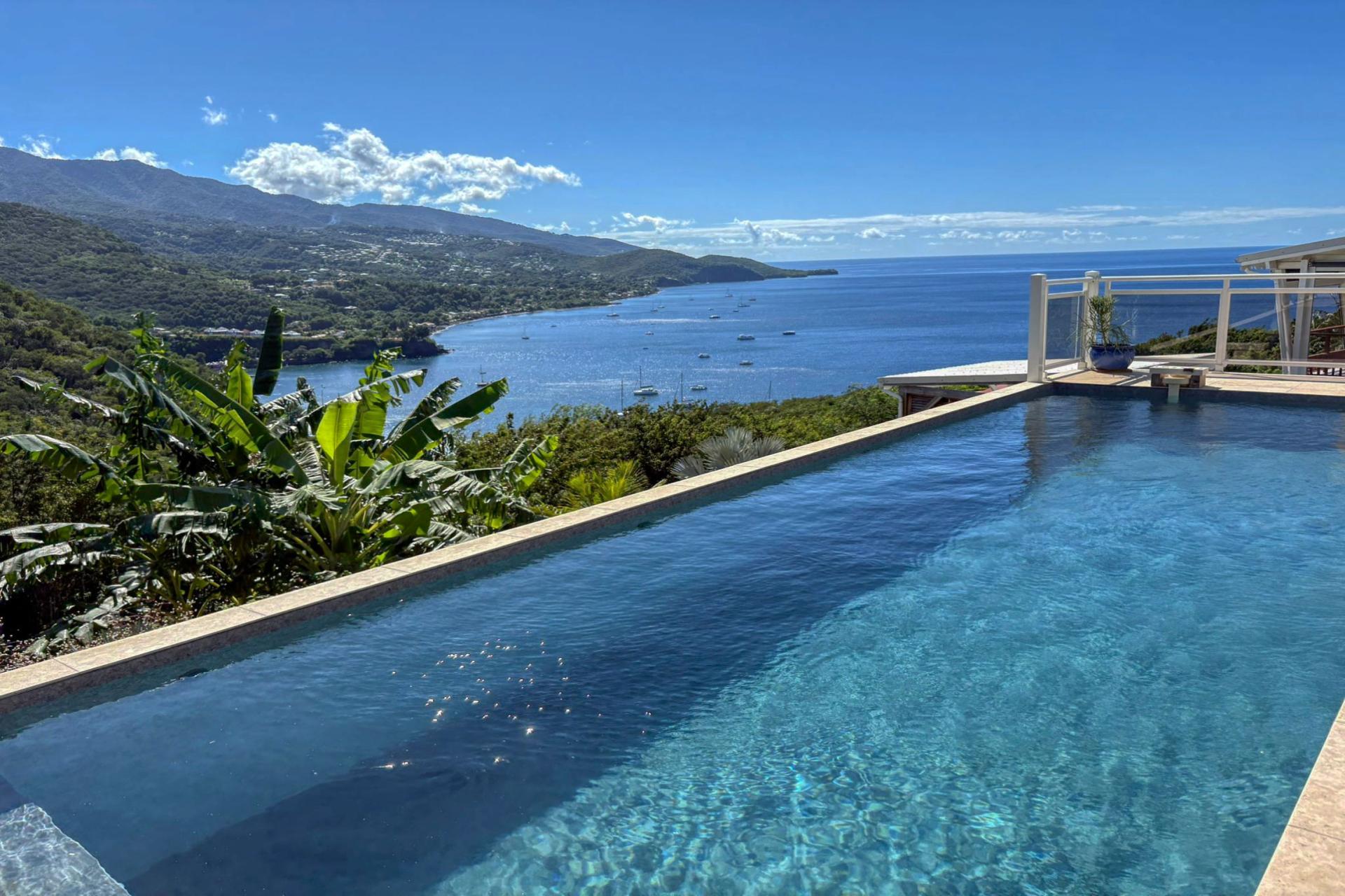 1.Location Villa piscine vue mer Bouillante Guadeloupe_Vue mer Caraibes